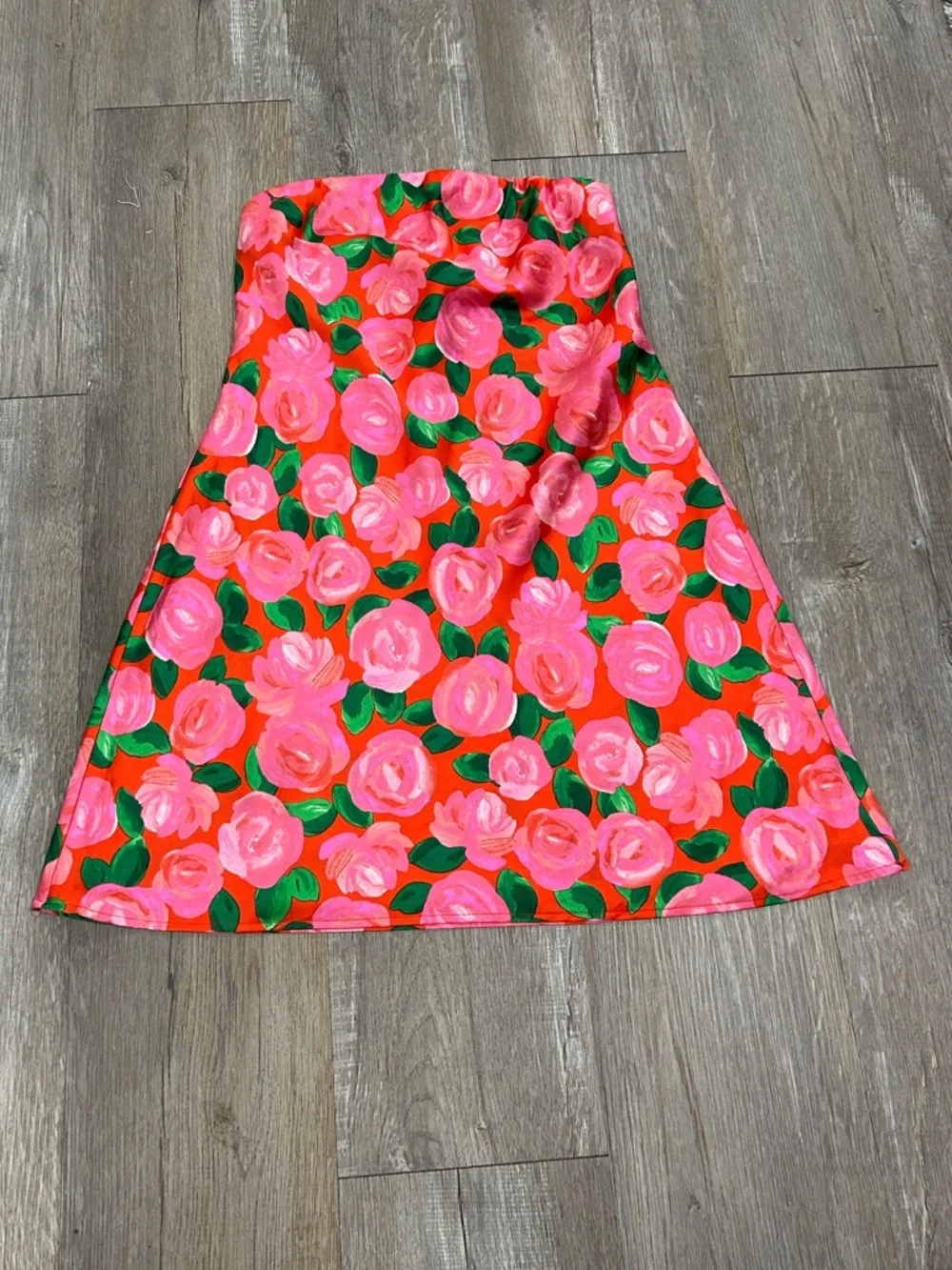 Show Me Your MuMu Taylor Tube Hot Pink Floral Strapless Mini Dress Sz m - Picture 4 of 10